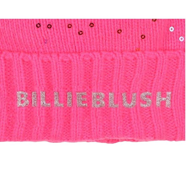 Billieblush Kids Sequins Pink Pompom Hat Online now