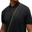 BOSS Paddy 2 Fineline Artwork Black Polo Shirt For Discount