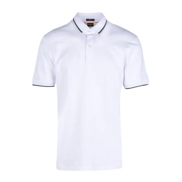 BOSS Passertip White Slim Fit Polo Shirt Online Sale