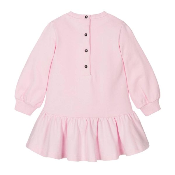 Balmain Baby Embroidered Logo Pink Sweat Dress & Bloomers Set Cheap