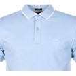 BOSS Passertip Open Blue Slim Fit Polo Shirt Cheap