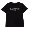 Balmain Kids Printed Logo Black T-Shirt Supply