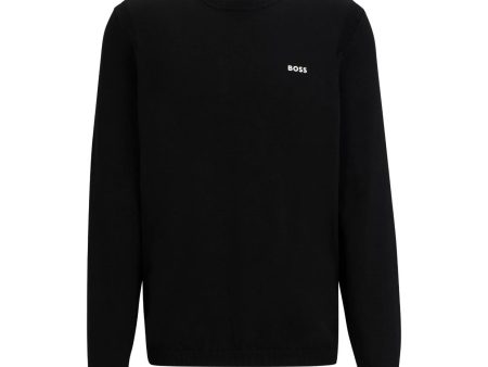 BOSS Ever-X_CN Logo Print Black Sweatshirt Supply