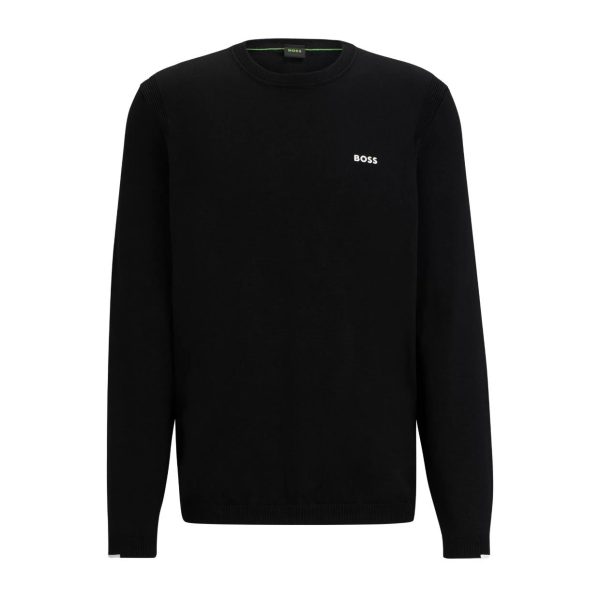 BOSS Ever-X_CN Logo Print Black Sweatshirt Supply