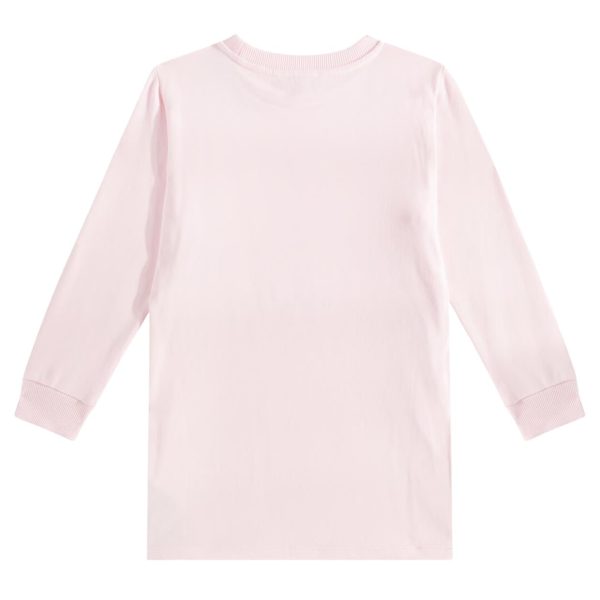 Balmain Kids Embroidered Logo Pink Sweat Dress Sale