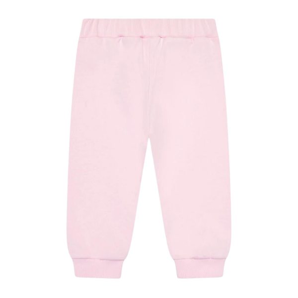 Balmain Baby Embroidered Logo Pink Jogging Bottoms For Cheap