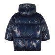 Billieblush Kids Quilted Navy Hooded Puffer Jacket Cheap