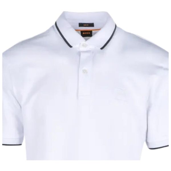 BOSS Passertip White Slim Fit Polo Shirt Online Sale