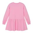 Moschino Kids Teddy Bear Heart Logo Pink Sweat Dress Hot on Sale