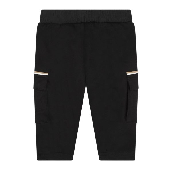 BOSS Baby Black Cargo Jogging Trousers Online now