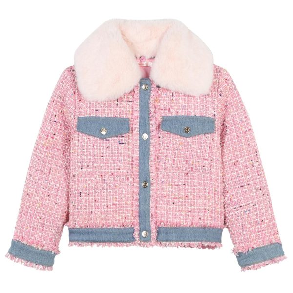 Billieblush Kids Pink Blush Tweed Jacket Online