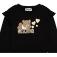 Moschino Kids Printed Logo Black Long Sleeve T-Shirt Sale