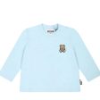 Moschino Baby Teddy Bear Patch Logo Blue T-Shirt Fashion