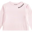 Balmain Kids Embroidered Logo Pink Sweat Dress Sale