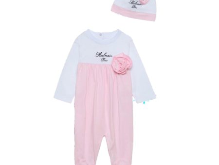 Balmain Baby Pink Two-Piece Set Babygrow Supply