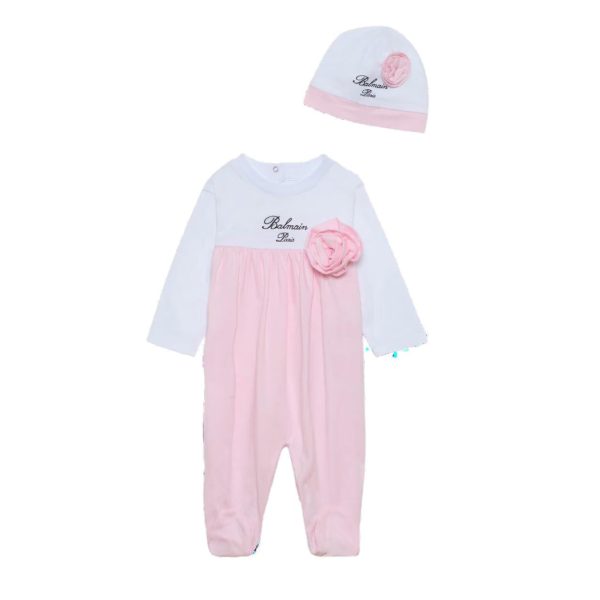 Balmain Baby Pink Two-Piece Set Babygrow Supply