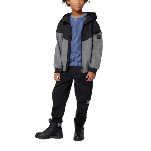 BOSS Kids Logo Patch Cargo Trousers Supply