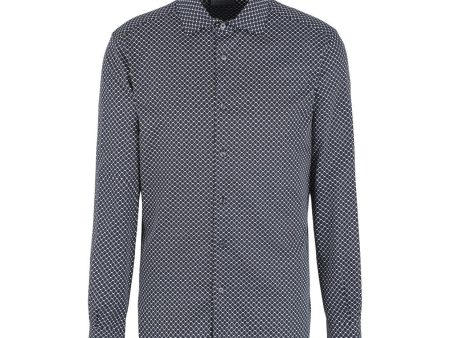 Emporio Armani Eagle All-Over Logo Print Shirt For Discount