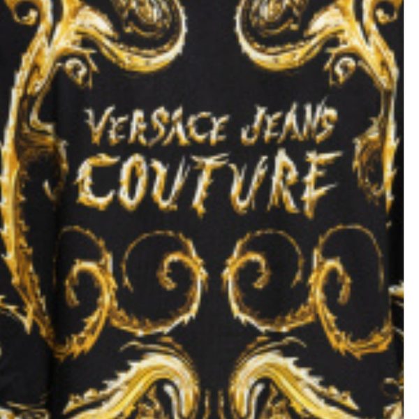 Versace Jeans Couture Chrome Couture Black Polo Shirt Hot on Sale