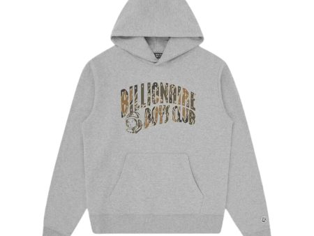 Billionaire Boys Club Camo Arch Logo Heather Grey Hoodie For Discount