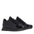 Mallet London Popham Patent Triple Black Trainers Online now