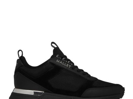 Mallet London Diver Lite Triple Black Sliver Trainers Online Sale