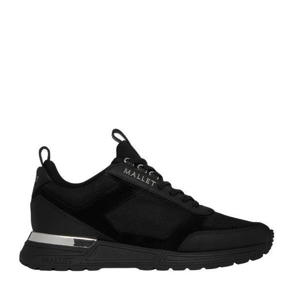 Mallet London Diver Lite Triple Black Sliver Trainers Online Sale