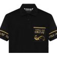 Versace Jeans Couture Chrome Couture Black Polo Shirt Hot on Sale