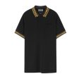 Versace Jeans Couture Collar Chain Couture Black & Gold Polo Shirt Supply