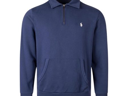 Polo Ralph Lauren Collar Half Zip Navy Sweatshirt Fashion