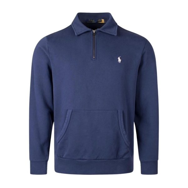 Polo Ralph Lauren Collar Half Zip Navy Sweatshirt Fashion