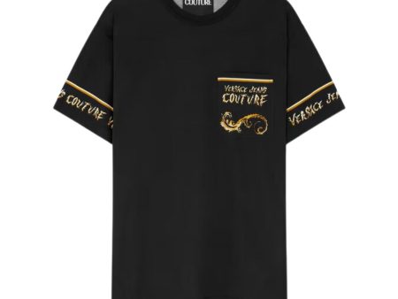 Versace Jeans Couture Chrome Couture Black T-Shirts Fashion