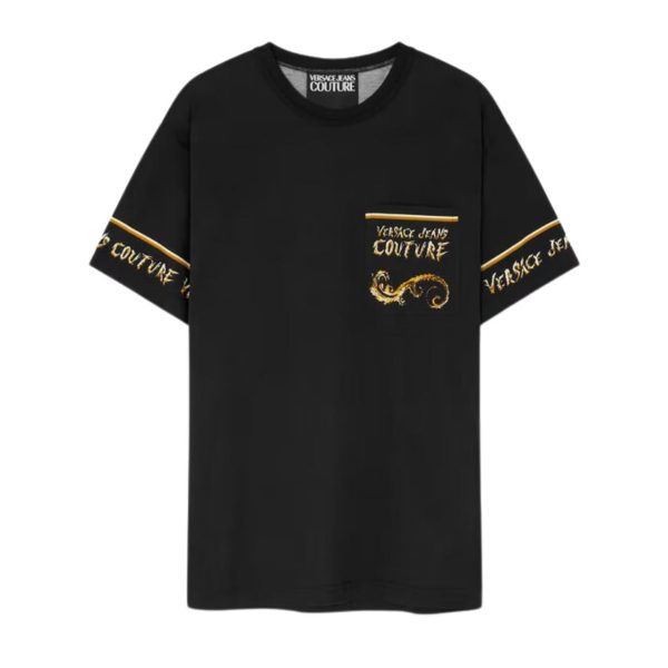 Versace Jeans Couture Chrome Couture Black T-Shirts Fashion