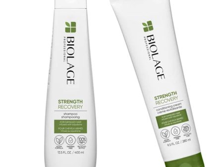 Biolage Strength Recovery Shampoo 400ml and Conditioner 280ml Duo Online Hot Sale