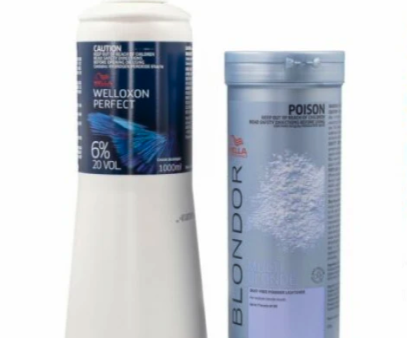 Wella Blondor Lightening Powder (400g) And 6% Developer Supply