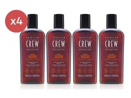 American Crew Daily Cleansing Shampoo 250ml Quad Pack on Sale