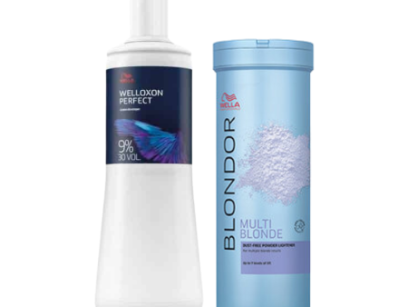 Wella Blondor Lightening Powder 400g & 9% Creme Developer 1000ml Duo Online