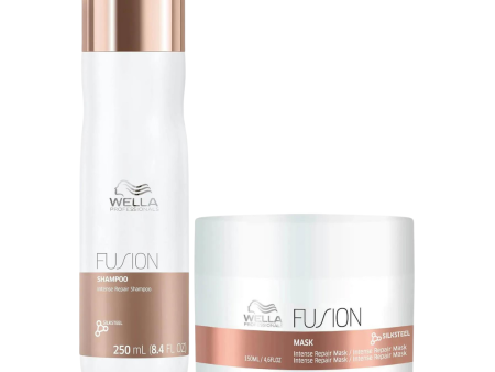 Wella Fusion Intense Repair Shampoo 250ml & Mask 150ml Duo Pack Fashion