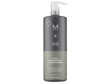 Paul Mitchell Mitch Double Hitter Shampoo & Conditioner 2-in-1 1000ml Online now