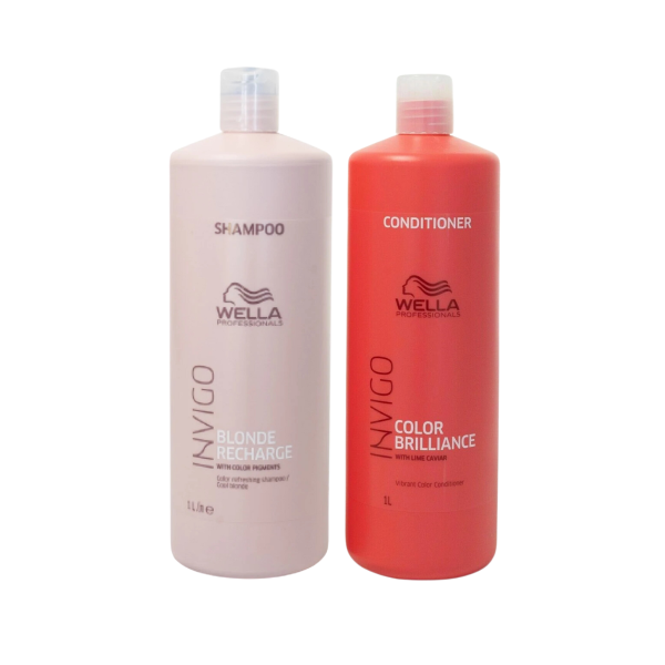 Wella Invigo Blonde Recharge & Colour Brilliance Conditioner 1000ml Duo Cheap