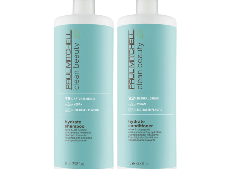 Clean Beauty By Paul Mitchell Hydrate Shampoo & Conditioner Duo 1000ml Online Hot Sale