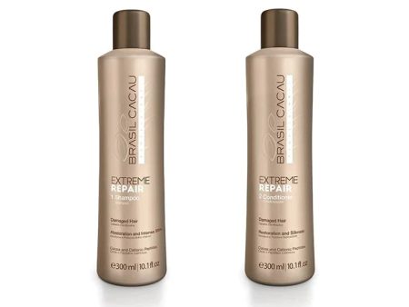 Brasil Cacau Shampoo & Conditioner Extreme Rerair Duo 300ml Cheap