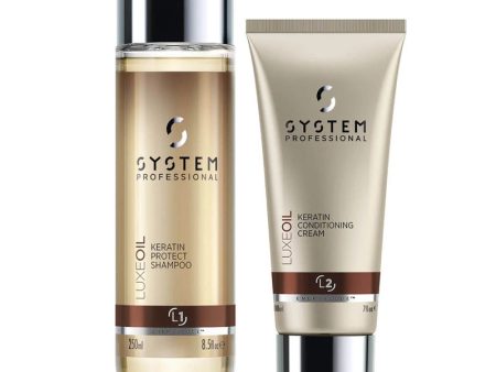 System Professional Luxeoil Keratin Protect Shampoo 250mL Conditioner 200ml For Sale