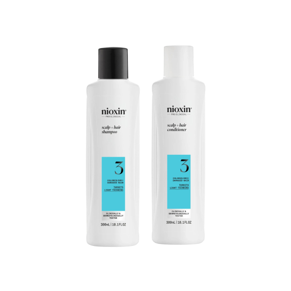 Nioxin PRO CLINICAL Scalp + Hair Thickening System 3 Shampoo & Conditioner 300ml Duo Discount