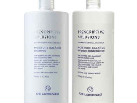 De Lorenzo Prescriptive Solutions Moisture Balance Shampoo & Intense Conditioner Duo 960ml Fashion