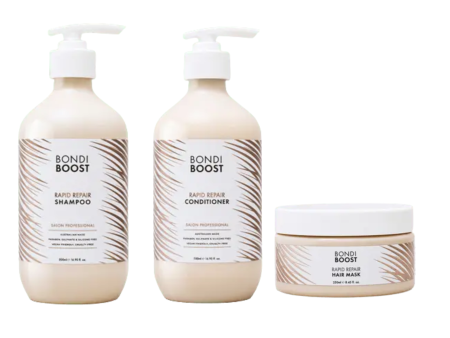 Bondi Boost Rapid Repair Bond Builder Shampoo, Conditioner 500ml & Mask 250ml Trio Online Sale