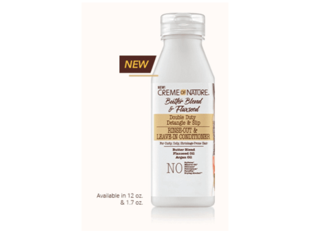 Creme of Nature Butter Blend & Flaxseed Rinse-Out & Leave In Conditioner 355ml For Discount