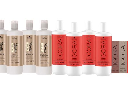 Schwarzkopf IGORA Royal Permanent Colour 60ml x 45 tubes + 8 developers + Blondme Bleach 450g For Cheap