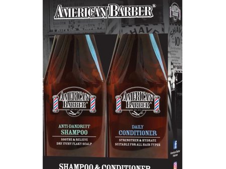 American Barber Anti Dandruff Shampoo & Conditioner 300ml Duo Online Hot Sale