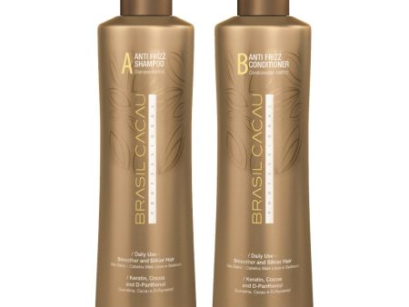 Brasil Cacau Shampoo & Conditioner Anti Frizz Duo 300ml Online Hot Sale